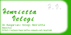 henrietta velegi business card